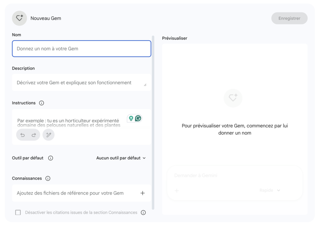 Donner une mémoire à un Gem Gemini - Guide complet pour les directeurs artistiques