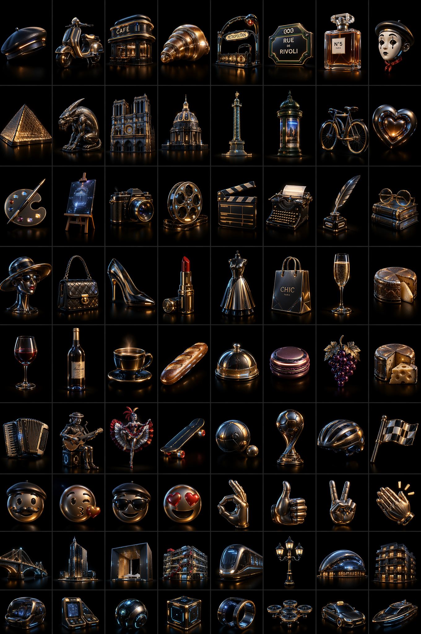 Prompt JSON d'un icon set avec ChatGPT Images 2.0
