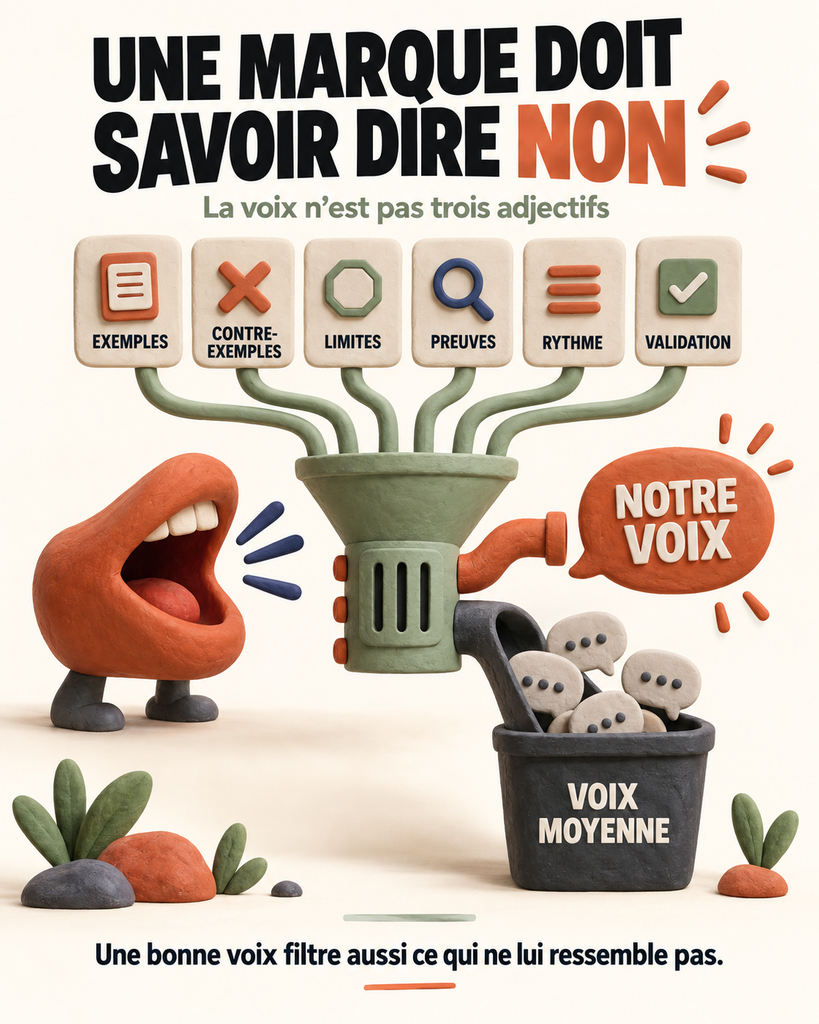 Illustration original : "une marque doit savoir dire non"