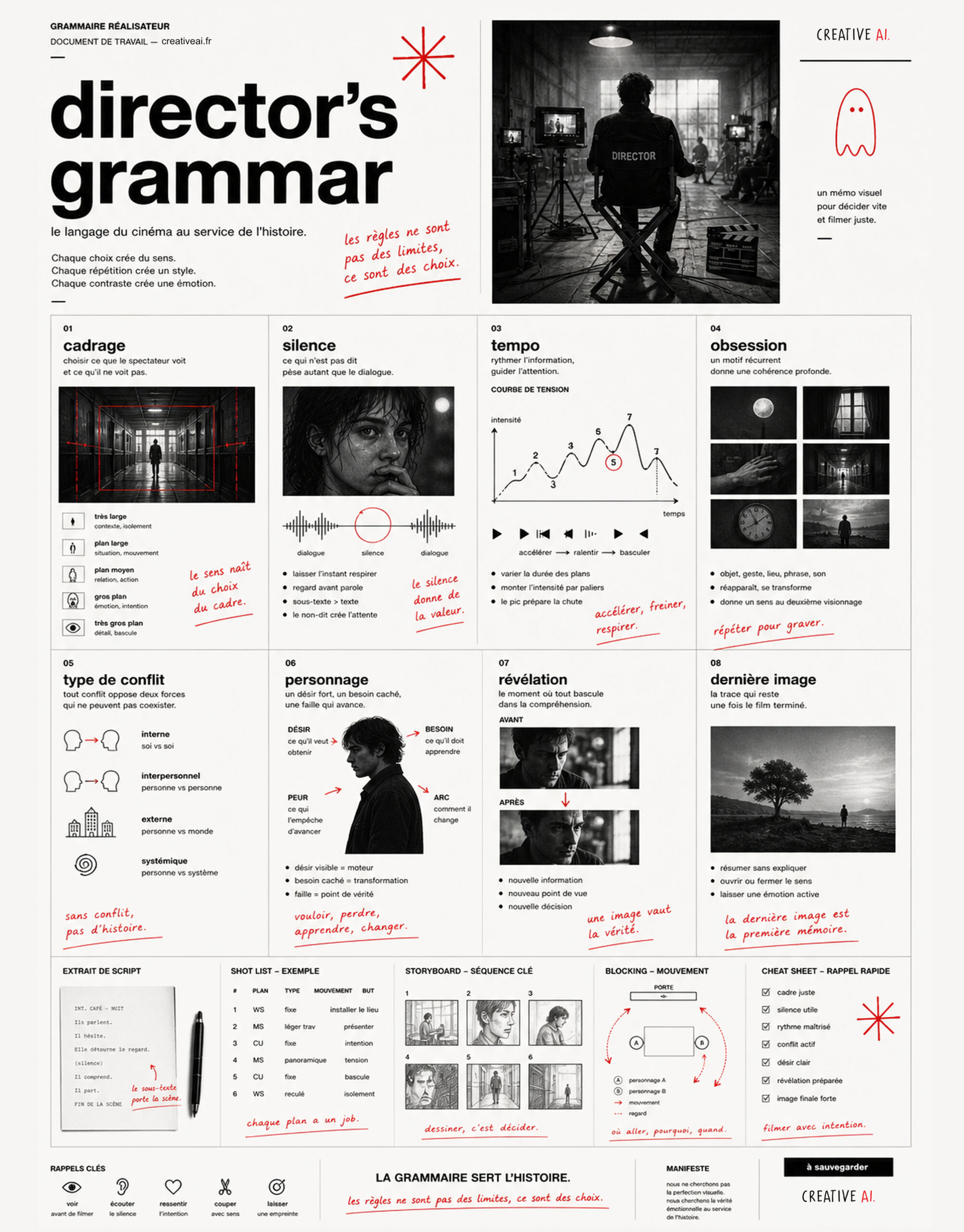 Le langage du cinéma - frameworks storytelling films séries IA