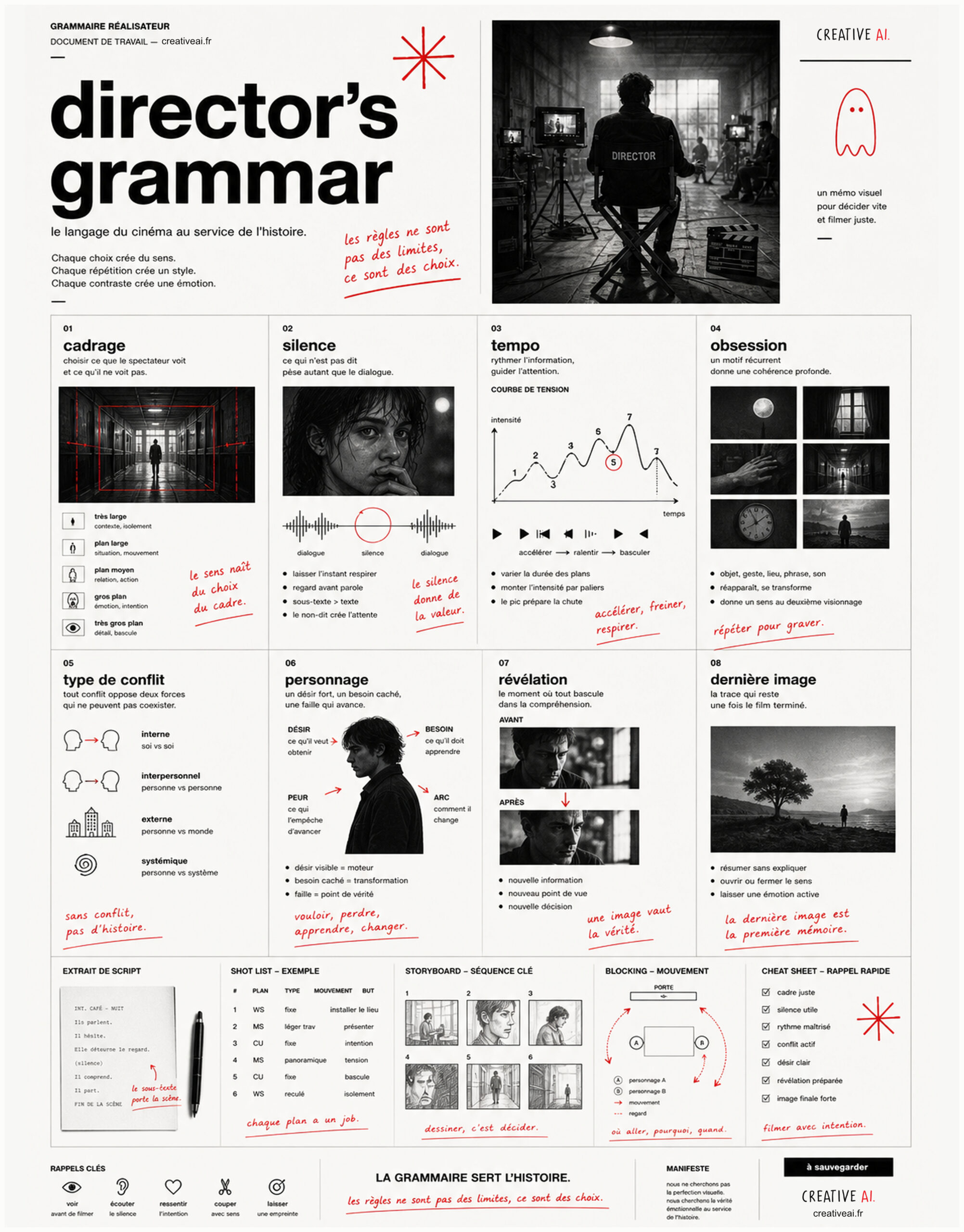 Le langage du cinéma - frameworks storytelling films séries IA
