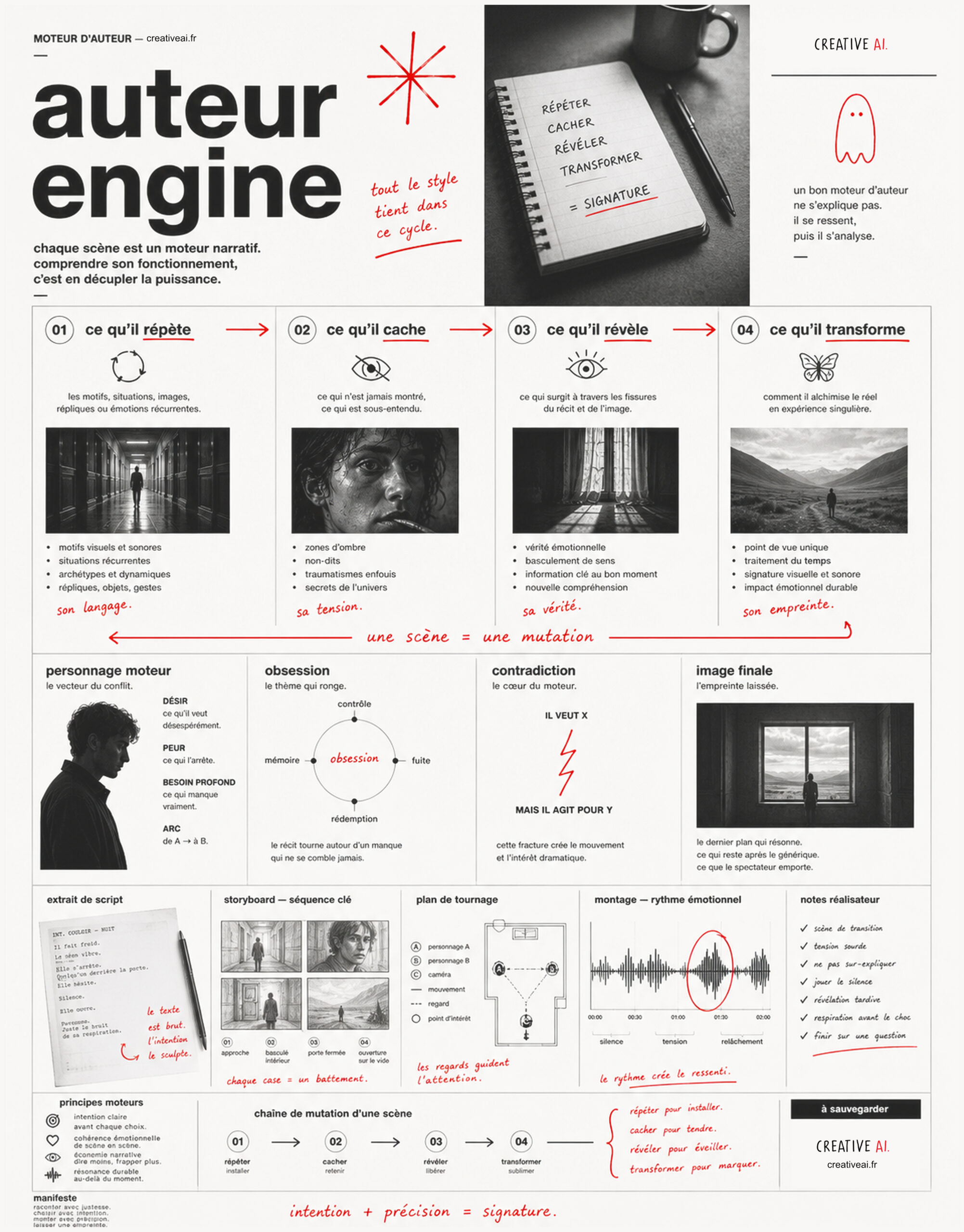 Moteur d'auteur - frameworks storytelling films séries IA