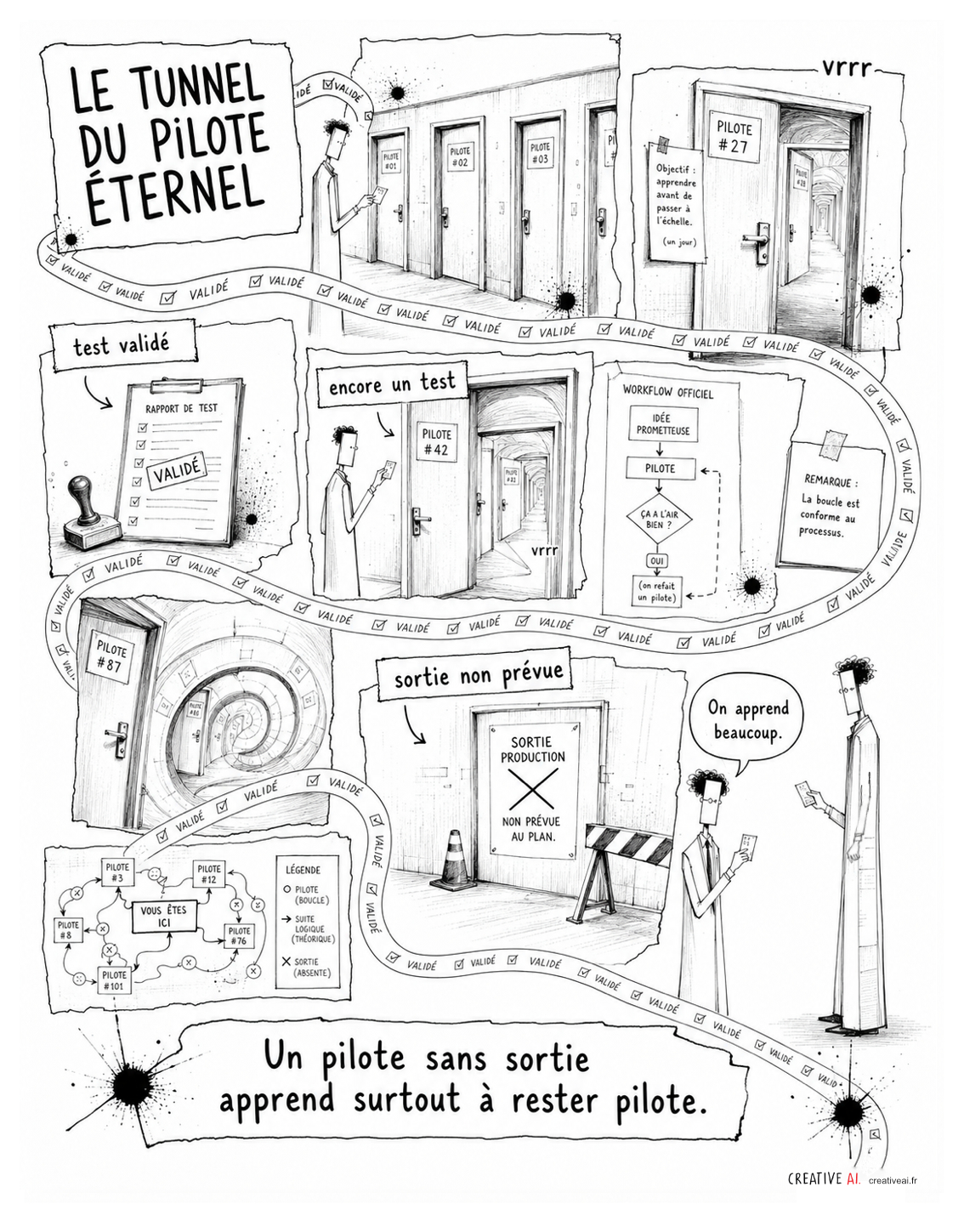 Bureau 404 - Le tunnel du pilote éternel