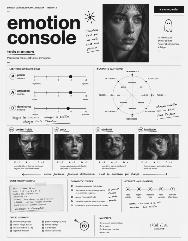 Cheat sheet - émotion console