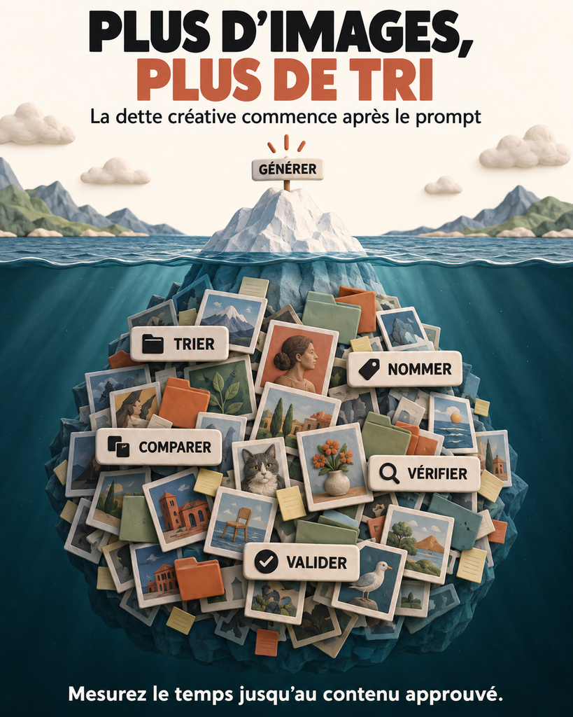 Illustration originale: "Plus d'images, plus de tri"