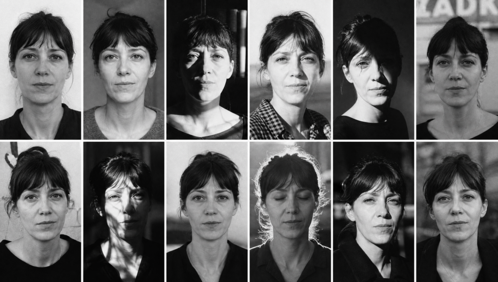 prompt lumière IA - le visage change avec l'angle