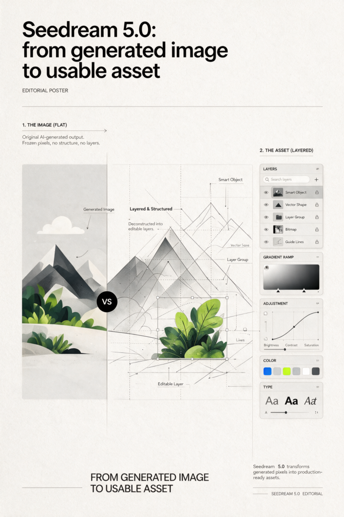 From generated image to usable asset - Seedream 5.0