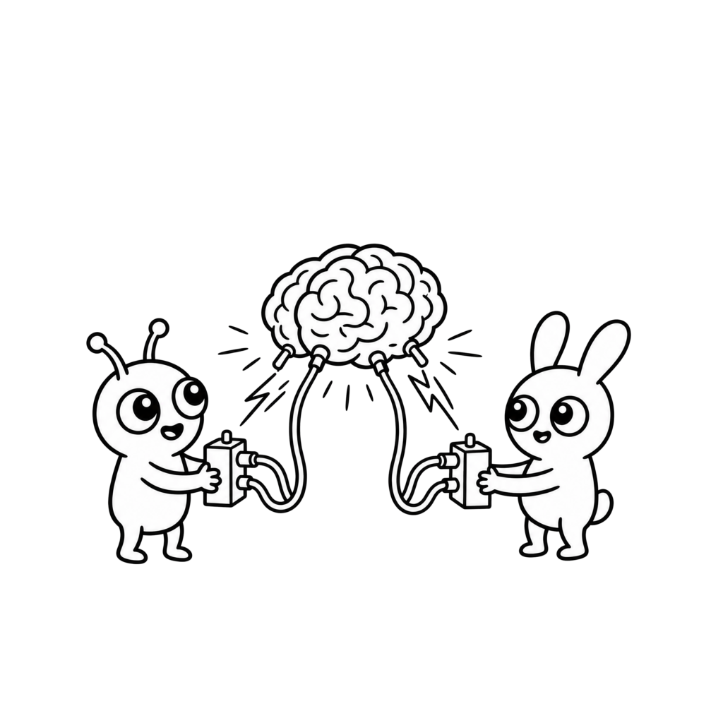 Illustration de faire fonctionner le Brand Brain dans une équipe