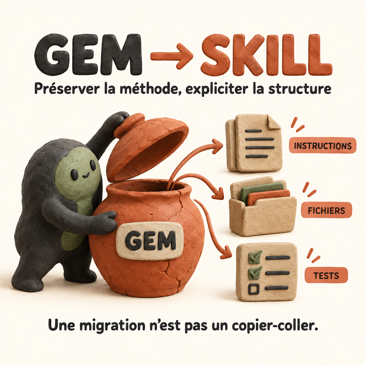 Explainer plasticine : préserver la méthode d’un Gem en la structurant comme un Skill