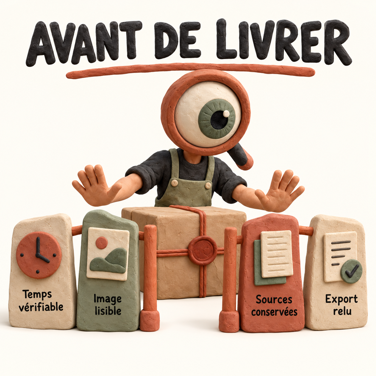 Explainer plasticine : quatre contrôles avant de livrer une animation