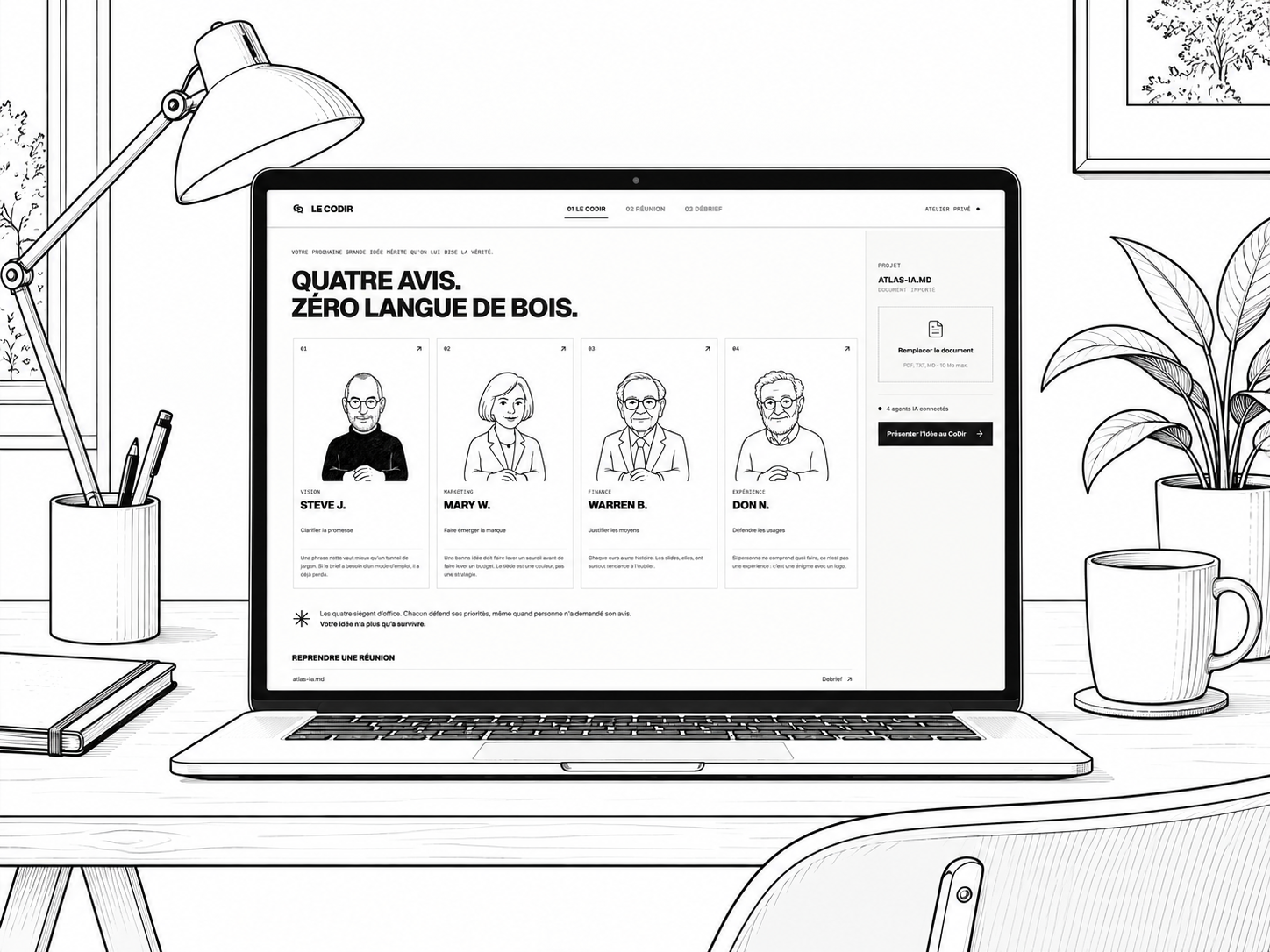 Capture d'écran de l'application CoDir
