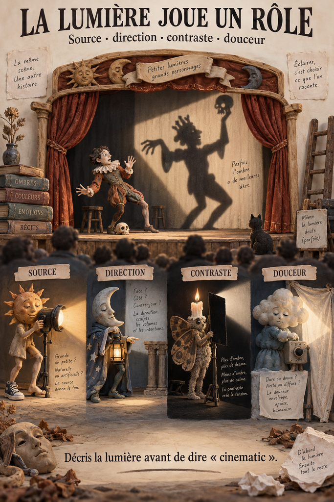 Illustration originale: "La lumière joue un rôle"