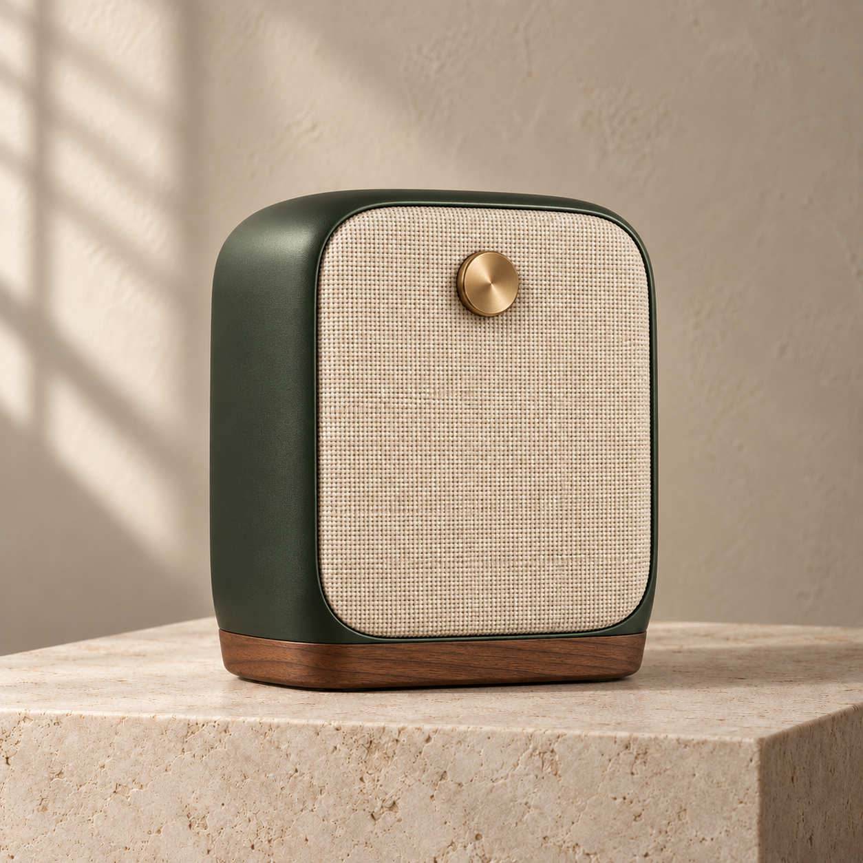 Vue trois-quarts gauche de l'enceinte sans fil